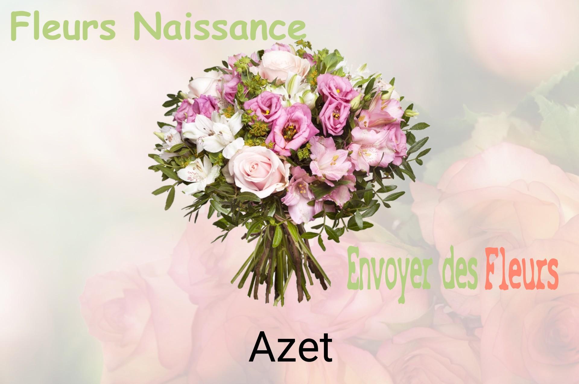 Bouquet de fleurs de naissance livré à Azet