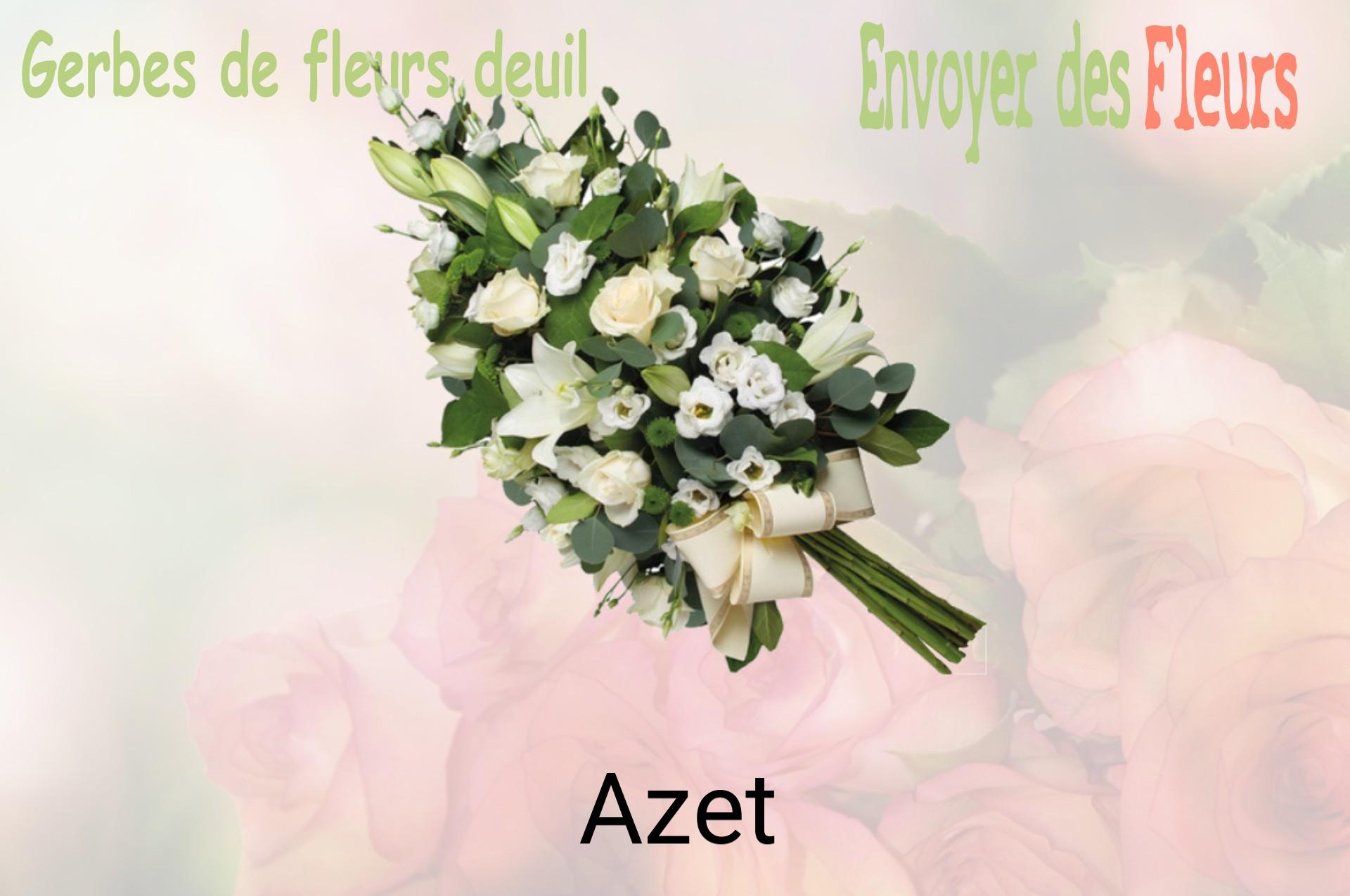 Gerbe de fleurs de deuil livrée à Azet